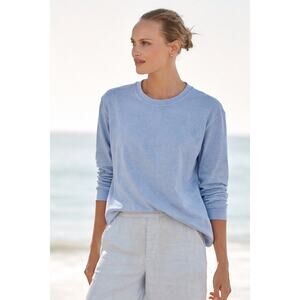 Frank & Eileen Quinn Long-Sleeve Crewneck Tee blue S